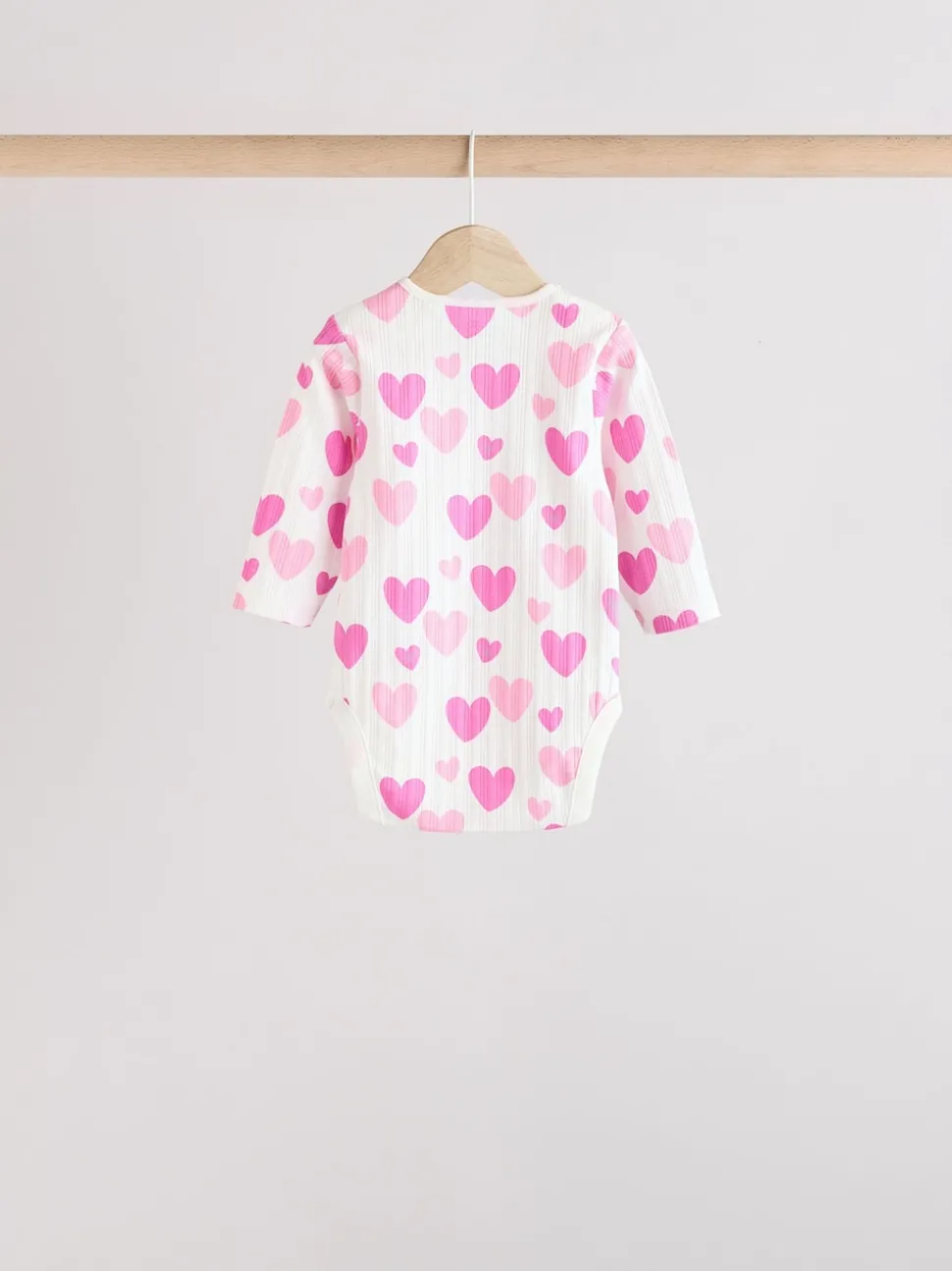Pink Star 5 Pack Long Sleeve Baby Bodysuits