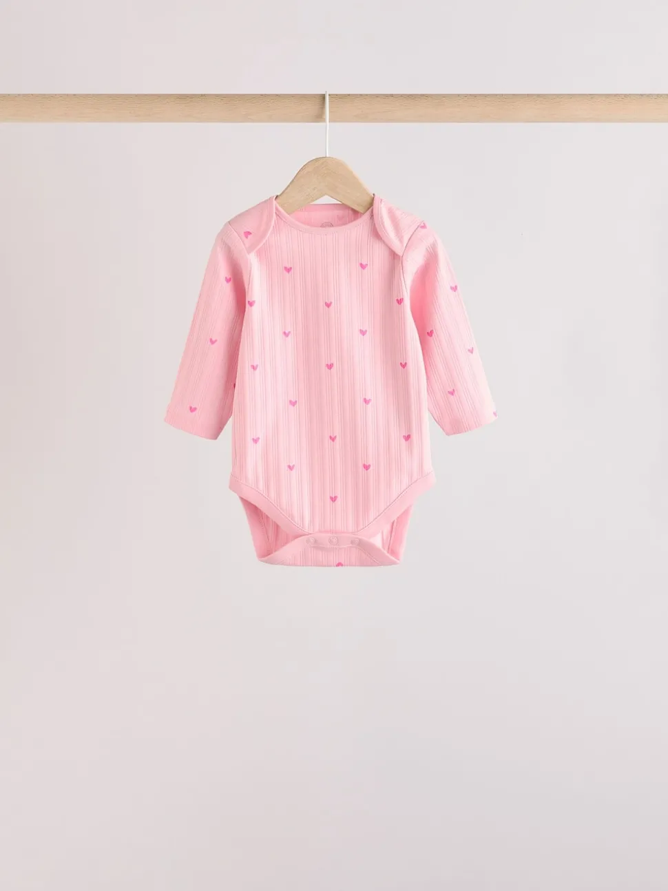 Pink Star 5 Pack Long Sleeve Baby Bodysuits