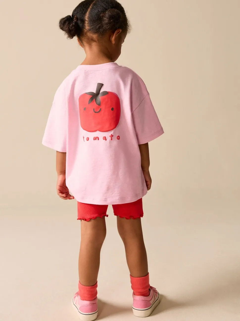 Pink Tomato Character Short Sleeve T-Shirt and Cycle Shorts Set (3mths-7yrs)