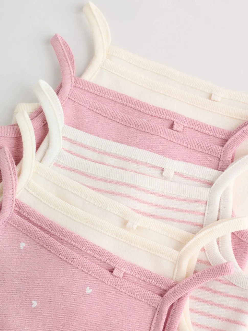 Pink Vest Baby Bodysuits 5 Pack
