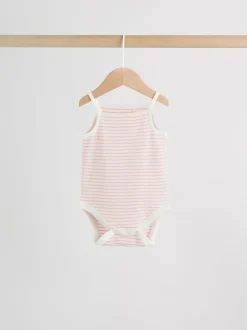 Pink Vest Baby Bodysuits 5 Pack