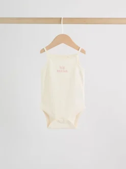Pink Vest Baby Bodysuits 5 Pack