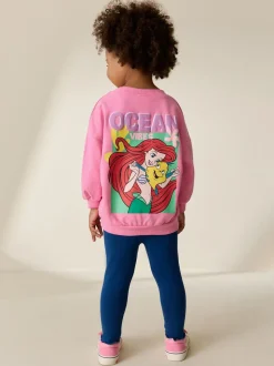 Pink Ariel Little Mermaid Long Sleeve Top and Leggings Set (3mths-7yrs)