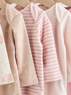 Pink Baby Long Sleeve Bodysuits 5 Pack