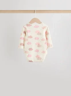Pink Baby Long Sleeve Bodysuits 5 Pack