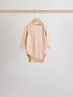 Pink Baby Long Sleeve Bodysuits 5 Pack