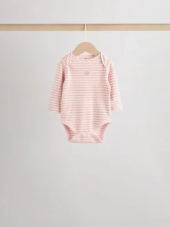 Pink Baby Long Sleeve Bodysuits 5 Pack