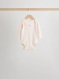 Pink Baby Long Sleeve Bodysuits 5 Pack