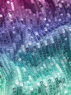 Pink/Blue Ombre Sequin Party Flared Leggings (3-16yrs)