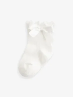 Pink Bow Baby Socks 5 Pack (0mths-2yrs)