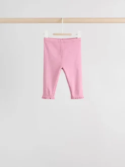 Pink/Brown/Heart Baby Leggings 4 Pack (0mths-2yrs)