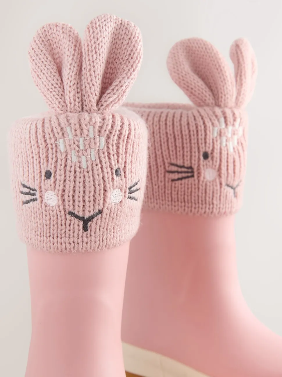 Pink Bunny Lined Cuff Wellies