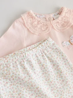 Pink Bunny Long Sleeve Top and Legging Baby 2 Piece Set (0mths-2yrs)