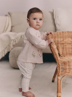 Pink Bunny Long Sleeve Top and Legging Baby 2 Piece Set (0mths-2yrs)