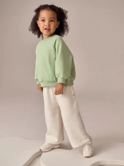 Pink/Burgundy/Oatmeal Wide Leg Joggers 3 Pack (3mths-7yrs)
