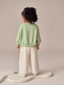 Pink/Burgundy/Oatmeal Wide Leg Joggers 3 Pack (3mths-7yrs)