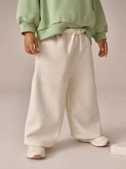 Pink/Burgundy/Oatmeal Wide Leg Joggers 3 Pack (3mths-7yrs)