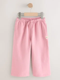 Pink/Burgundy/Oatmeal Wide Leg Joggers 3 Pack (3mths-7yrs)