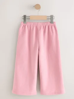Pink/Burgundy/Oatmeal Wide Leg Joggers 3 Pack (3mths-7yrs)