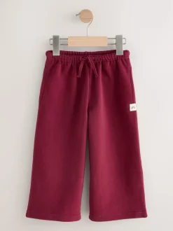 Pink/Burgundy/Oatmeal Wide Leg Joggers 3 Pack (3mths-7yrs)