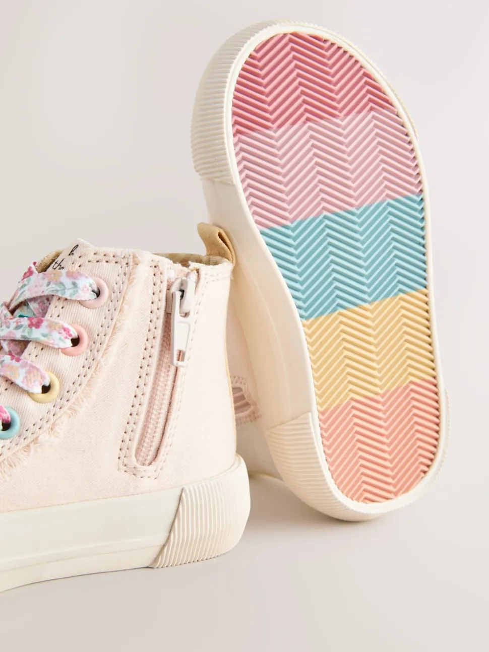 Pink Character Standard Fit (F) High Top Trainers