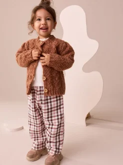 Pink Check Barrel Leg Trousers (3mths-7yrs)
