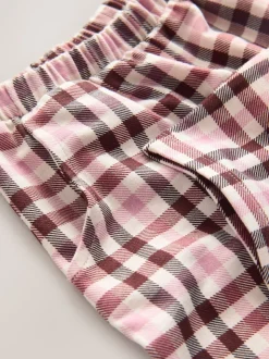 Pink Check Barrel Leg Trousers (3mths-7yrs)