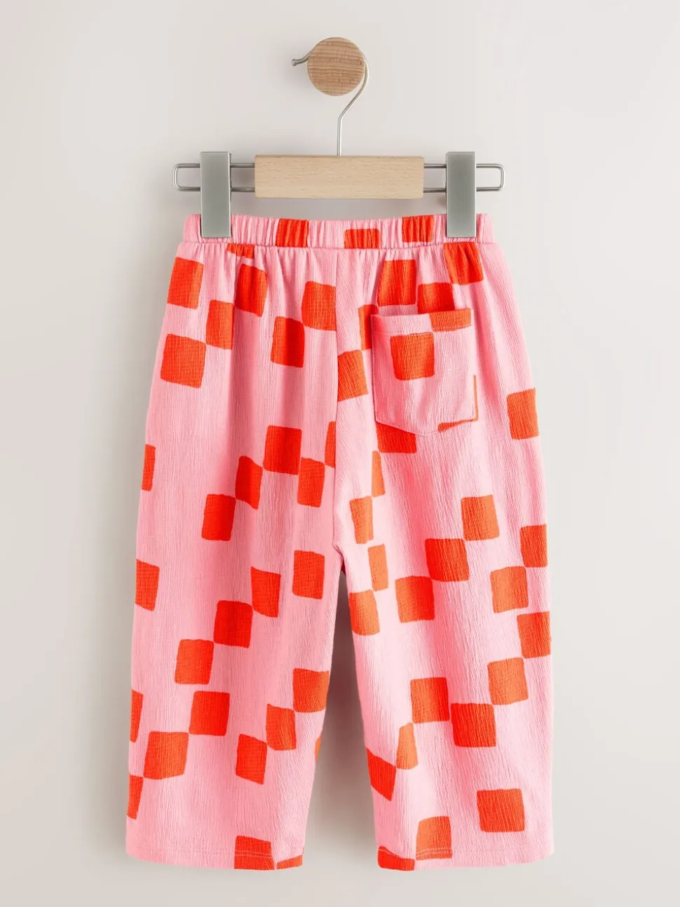 Pink Checkerboard Barrel Trousers (3mths-7yrs)
