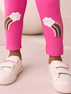 Pink Cloud Rainbow Knee Embellsihed Leggings (3mths-7yrs)