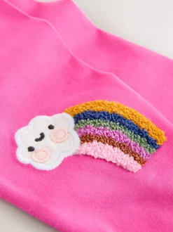 Pink Cloud Rainbow Knee Embellsihed Leggings (3mths-7yrs)
