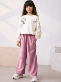 Pink Cord Wide Leg Trousers (3-16yrs)