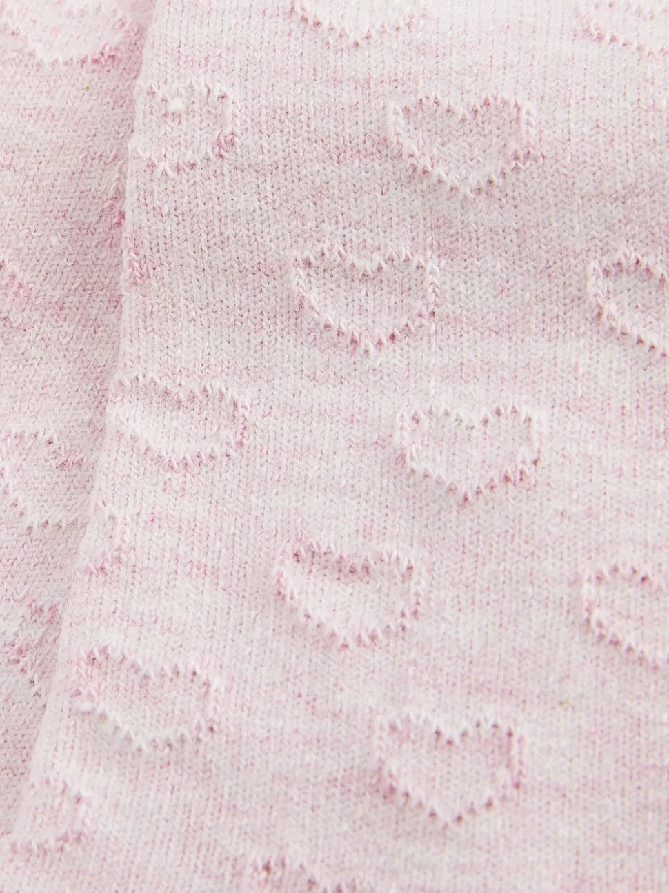 Pink Cotton Rich Textured Heart Tights