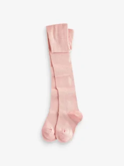 Pink Cream and Dark Grey 3 Pack Cotton Rich Tights
