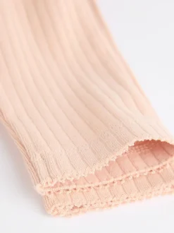 Pink/Cream Baby Long Sleeve Frill Bodysuits 4 Pack (0mths-2yrs)