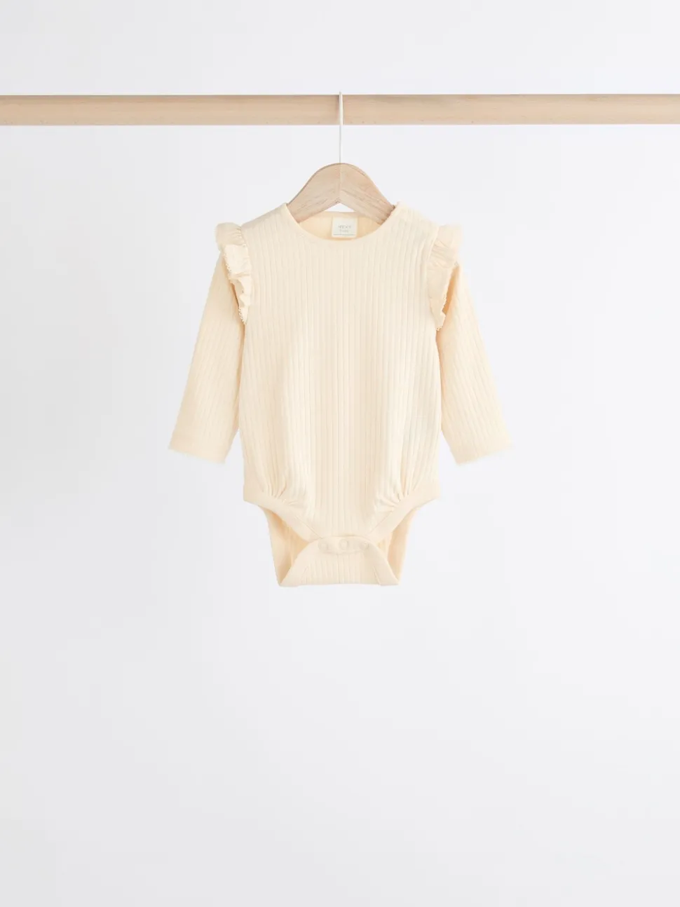 Pink/Cream Baby Long Sleeve Frill Bodysuits 4 Pack (0mths-2yrs)