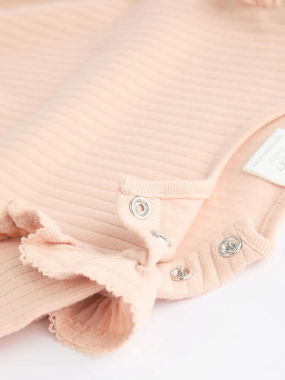 Pink/Cream Baby Long Sleeve Frill Bodysuits 4 Pack (0mths-2yrs)