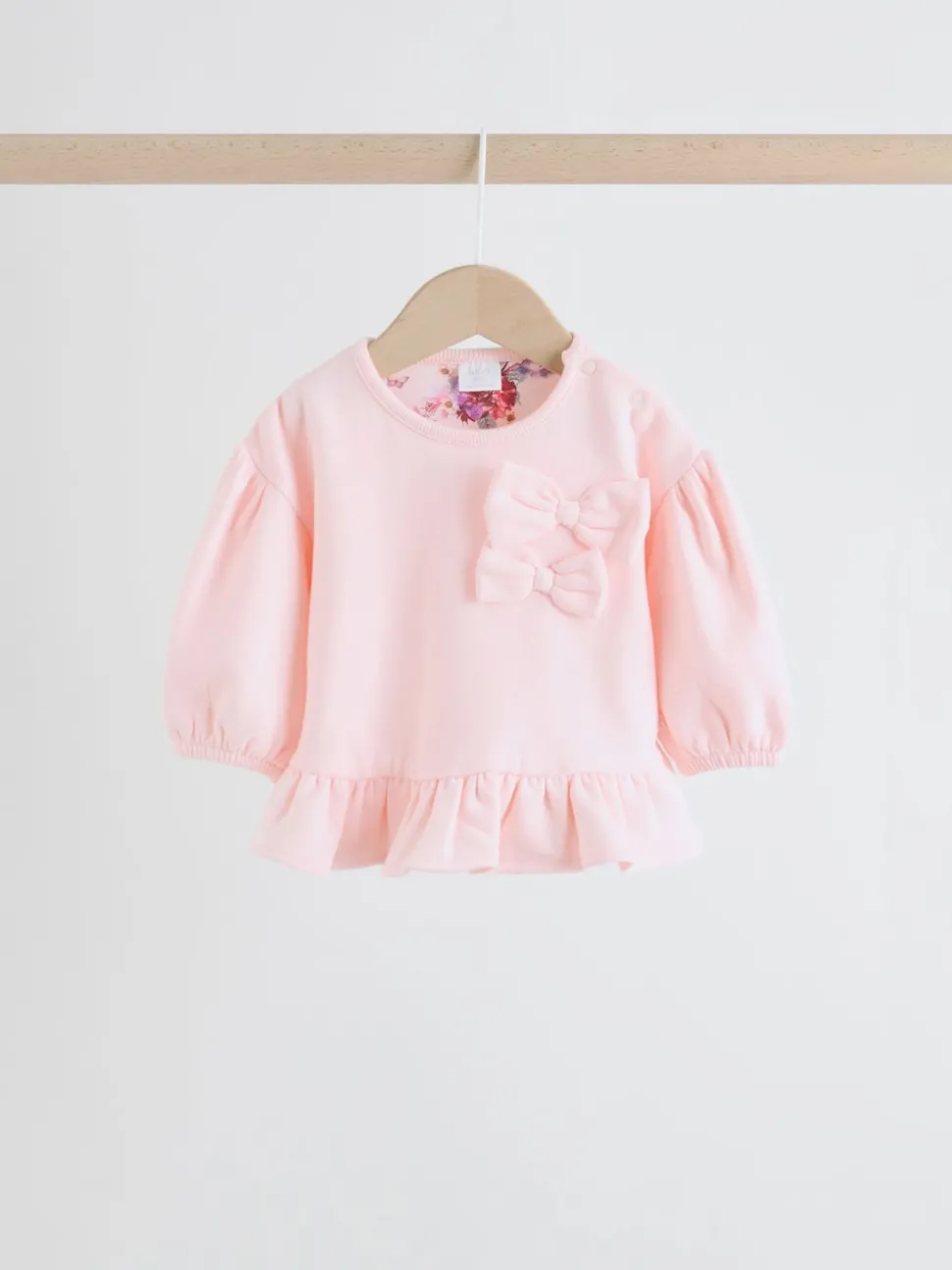 Pink/Cream Floral Baby Bow Sweaters and Leggings Set 2 Piece (0mths-2yrs)
