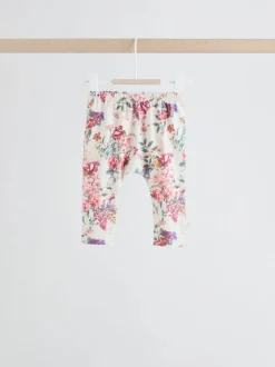 Pink/Cream Floral Baby Bow Sweaters and Leggings Set 2 Piece (0mths-2yrs)