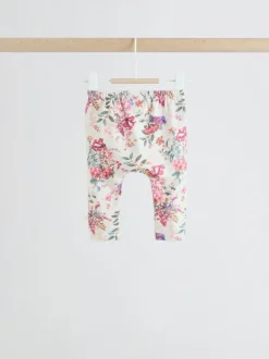 Pink/Cream Floral Baby Bow Sweaters and Leggings Set 2 Piece (0mths-2yrs)