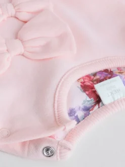 Pink/Cream Floral Baby Bow Sweaters and Leggings Set 2 Piece (0mths-2yrs)