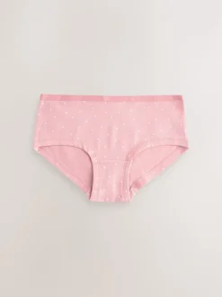 Pink/Cream Print Hipster Briefs 5 Pack (2-16yrs)