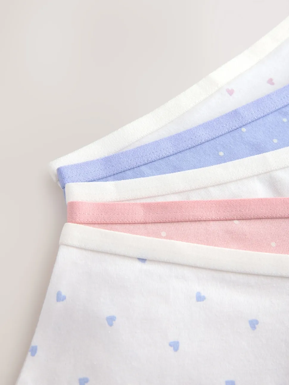 Pink/Cream Print Hipster Briefs 5 Pack (2-16yrs)
