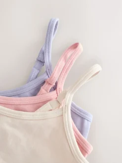 Pink/Cream Soft Touch Strappy Crop Top (5-16yrs)