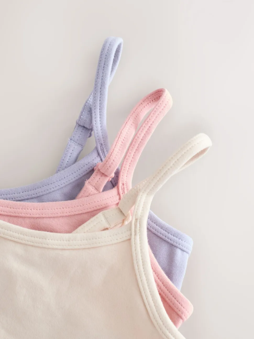 Pink/Cream Soft Touch Strappy Crop Top (5-16yrs)