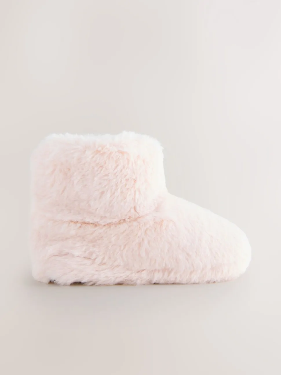 Pink Faux Fur Slippers Boots