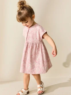 Pink Floral Jersey Dress (3mths-7yrs)