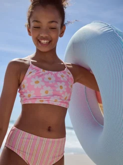 Pink Floral Lightly Padded Bikini (8-16yrs)