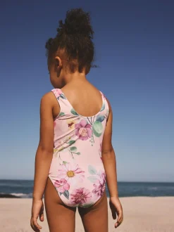Pink Floral Swimsuit (3mths-7yrs)