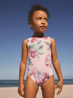 Pink Floral Swimsuit (3mths-7yrs)