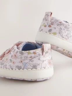 Pink Floral Touch Fasten Baby Trainers (0-24mths)